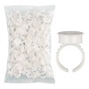 100 Piezas Anillos Para Pigmento De Pestaas,cejas.belleza Blanco