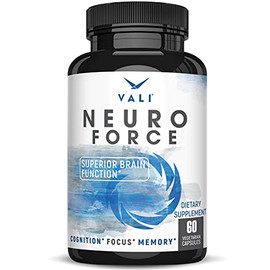 Suplemento para aumentar el cerebro para enfoque, memoria, claridad, energía, 60 pastillas para vegetales. Soporte de función cognitiva para un...    