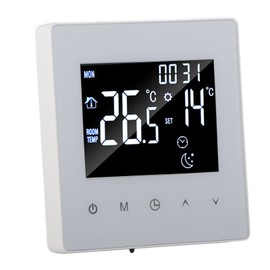 3A Smart Thermostat LCD Display Programmable Widely Used Water Heating Thermostat for Home Office Mall Hotel Nursing Homes White Regular Model