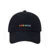 Hatphile 6 Panel Soft Embroidery Baseball Cap (Dog Mom Rainbow)