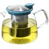 FORLIFE Bell Glass Teapot with Basket Infuser, 24 oz./730 mL,