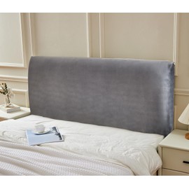 Zion Praiser Stretch Bed Headboard Slipcover Fabric Dustproof Protector Cover for Headboard Dark Gray Cal King