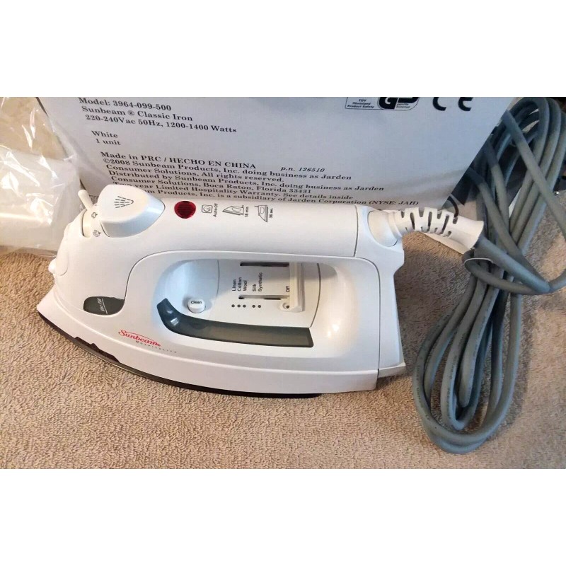 Sunbeam Hospitality Classic Iron 1200-1400 Watt (European Plug Edition) ~