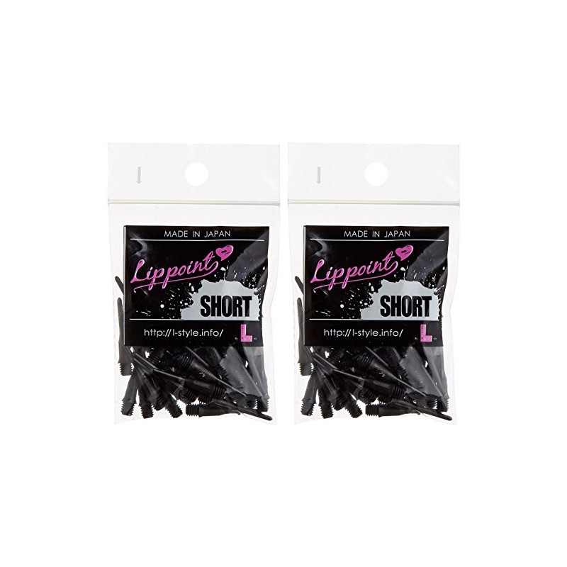 L-style Tip LipPoint Short Black (Set of 2Pac)