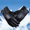 Men Leather Windproof Touch Screen Gloves Winter Warm Waterproof Gloves