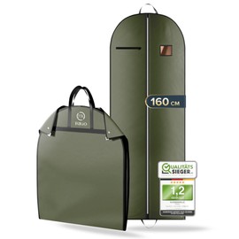 FiRiO® 1 x Premium Garment Bag Long 160 cm - 50% Thicker Material - Foldable Garment Bag Travel Bag - Business Suit Bag - Breathable Garment Cover for Travel & Storage
