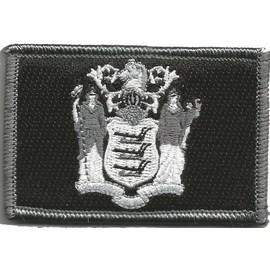 Tactical State Patch - New Jersey - Black