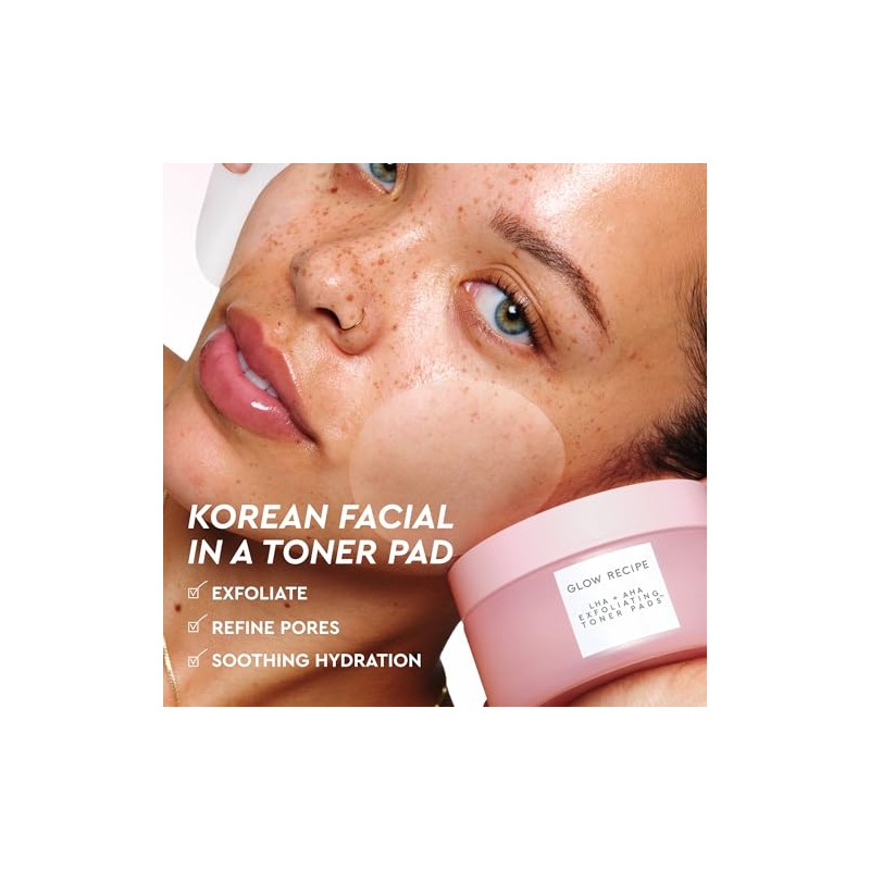 Glow Recipe LHA + AHA Toner Pads (60ct) - Korean