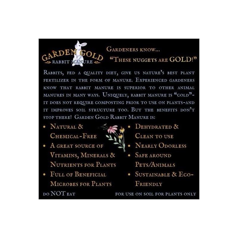 Garden Gold -Dehydrated Natural Rabbit Manure -Garden & Potted Plant