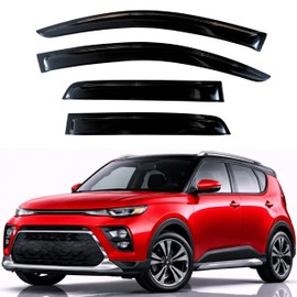 KPY Rain Guards Fit for 2020-2026 Kia Soul, Out-Channel Window Visors Vent Wind Deflectors 4PC, Car Accessories for 20-26 Soul