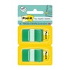 Post-it Flags, Green, 1-Inch Wide, 50/Dispenser, 2-Dispensers/Pack
