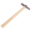 1x 2cm Carbon Steel Cross Pein Hammer with Wooden Handle
