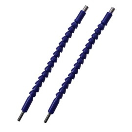 WEZCHUGHAOL 2 Pcs Super Bit, Screwdriver Soft Shafts, Flexible Drill Bit Extension, 11.6 inches Universal Drill Connection, Screwdriver Bits Holder for Power Drill (Blue, 2 PCS)