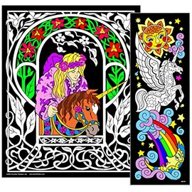 Stuff2Color Unicorn Princess - 23x20 Fuzzy Velvet Coloring Poster