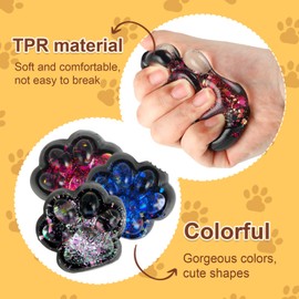 WQDD STANPET Squishy Cat Paws Pack of 3 - Extra Soft Anti-Stress Balls for Children and Adults, Cute Paw Squeeze Toys with Realistic Design, Fidget Toys Against Anxiety and Anxiety