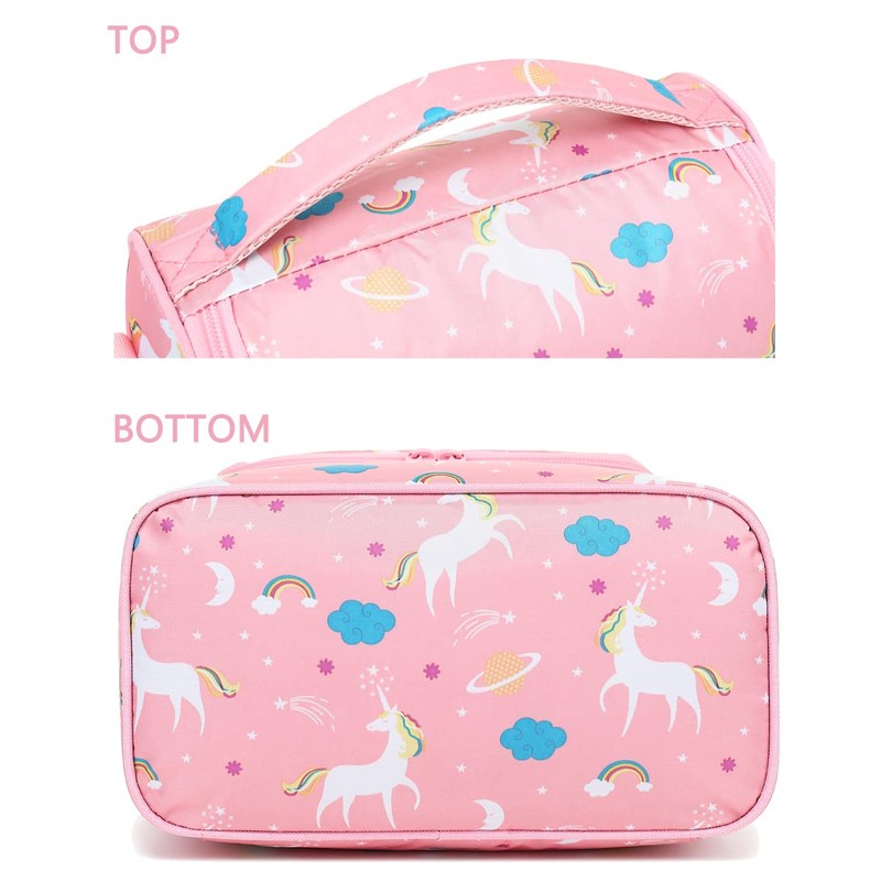 FlowFly Kids Double Decker Cooler Insulated Lunch Bag Large Tote