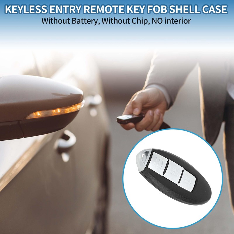 A ABSOPRO 2 Buttons Key Shell Case Keyless Entry Remote