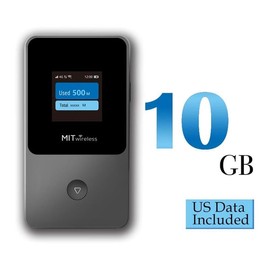 MITwireless T8+ Portable WiFi Hotspot | 4G LTE Mobile Internet & Travel Router for USA & 200+ Countries | No SIM or Contract - 10GB USA Data for 30 Days - Multi-Carrier & Connects up to 8 Devices