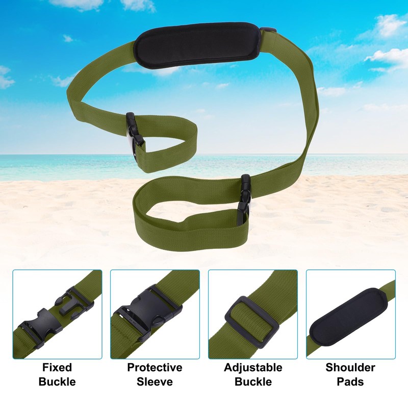 PATIKIL Carrying Beach Chair Straps, 2 Pack Adjustable Beach Chair