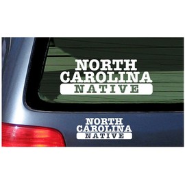 North Carolina Native - White Vinyl Sticker Window Decal