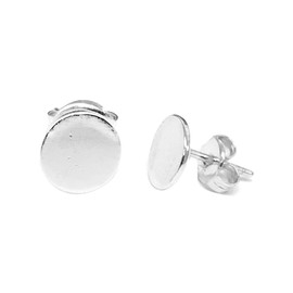 Ritastephens Sterling Silver Shiny Round Circle Disc Geometric Stud Post Earrings 6mm