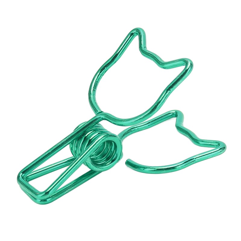 100Pcs Kitten Binder Clips Cute Animal Style Strong Clamping Hollow