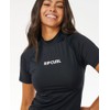 RIP CURL Womens Classic Surf Short Sleeve Rash Vest Top