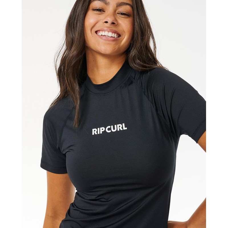 RIP CURL Womens Classic Surf Short Sleeve Rash Vest Top