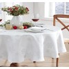 Newbridge Metallic Snowflake Christmas No-Iron Soil Resistant Fabric Holiday Tablecloths