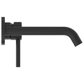 Ideal Standard A6938XG Ceraline Wall-Mounted Basin Mixer Tap with Spout, Water Saving, Silk Black