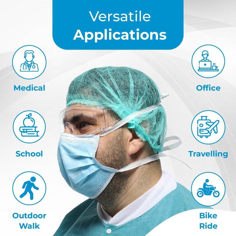 Tie-On Face Mask Filtering Layers (50PCs, Tie-On Mask)