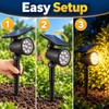 9 LED Solar Powered Garden Spotlight – Adjustable IP65 Waterproof