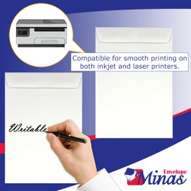 1000 Minas Envelope 6" x 9" Catalog Envelope (Open End) Sturdy 24lb. White Paper, 1000 Envelopes (2 Boxes of 500 ea.)