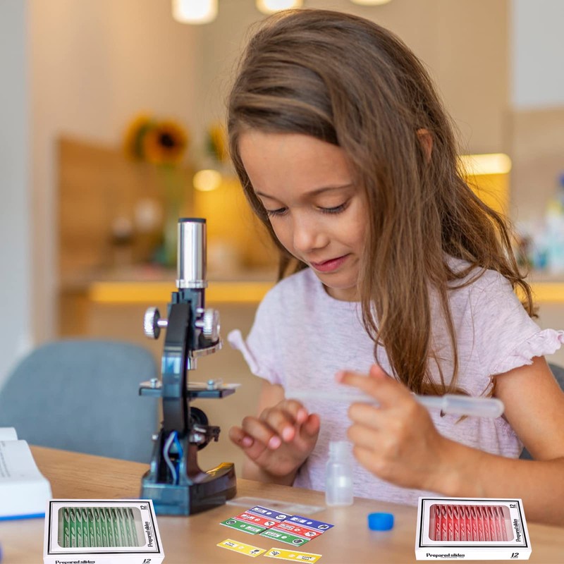 Vegena Pack of 60 Microscope Slides Microscope Preparations Children with