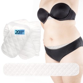 Tummy Liners for Sweat Rash, Sweat Pads - 20 PCS Bra Liners for Sweat Tummy Liners Under Stomach Sweat Pads Plus Size for Men & Women Sweating Supplies (S)