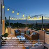 Beizelte String Light Poles for Outside 4FT,2 Pack Metal Light