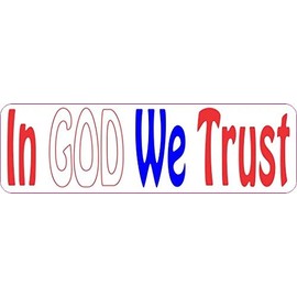 StickerTalk Patriotic in God We Trust Vinyl Sticker, 10 inches by 3 inches