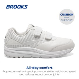 Brooks Men's Addiction Walker V-Strap 2 Walking Shoe - White/White - 10.5 Wide