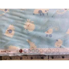 FREE SPIRIT BABY TALK # DW56-BLUE ANIMAL TOSS BY DAVID WALKER FOR FREE SPIRIT-BY THE YARD