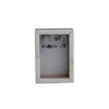 Creative Co-Op Marble and Wood Shadow Box, White and Natural