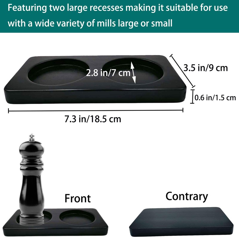 Salt and Pepper Mill Tray, Pepper Salt Mill Tray, Wood