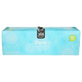 365 by Whole Foods Market, Plain Sparkling Water, 12 Fl Oz (Pack of 12)
