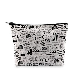 G2TUP Angel Numb Manifest Gift 2 * 2 Makeup Bag Spiritual Cosmetic Bag Lucky Numb Gift Number Meaning Gift (2 * 2 MB)