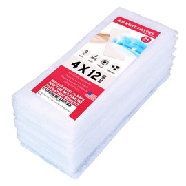 NORTHWEST ENTERPRISES Vent Filters, 24 Floor Vent Register Filters - 4"x12", 90 Day Filtration.