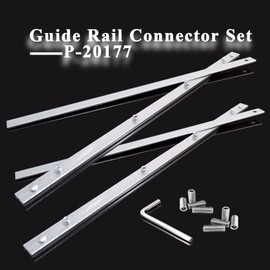Guide Rail Connector Set P-20177 for Makita Track Saw Long Cuts， Also Compatible with Festool, Fit for DeWalt in Integrated Guide Rail T-Slots for Secure Cutting, Sliver