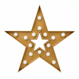 13 Inch Gold Star Marquee Sign