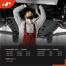 A-Premium Exhaust Gas Temperature Sensor Compatible with Ram 1500 2020-2022 3.0L & Jeep Wrangler 2020-2022 3.0L, Gladiator 2021-2022 3.0L, Front