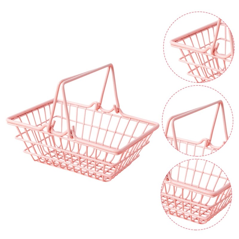 2pcs Shopping Basket Little Basket with Handle Fall Mini Shopping