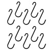 dophee 10Pcs 2.5" S Hooks for Hanging Plants, Black Heavy