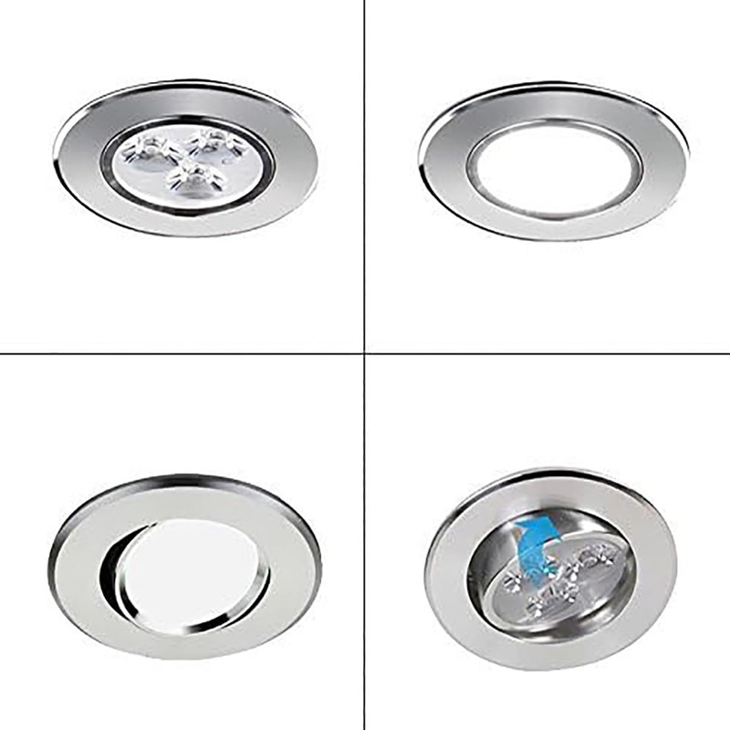 Pocketman Pack of 5, 110V LED Ceiling Light Downlight,Cool White